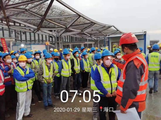 防疫、施工兩手抓 金螳螂美蘭機(jī)場(chǎng)航站樓