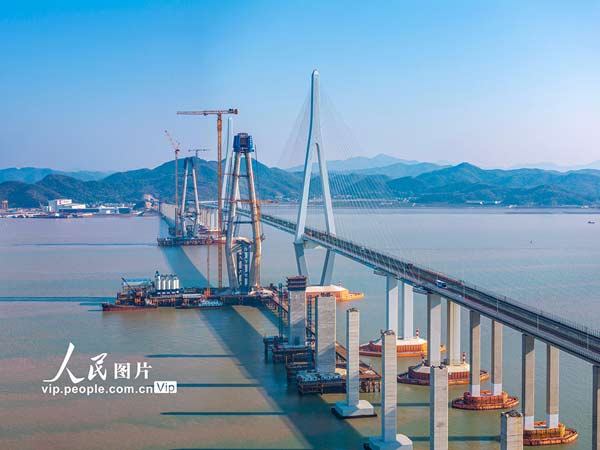 浙江寧波：象山港跨海大橋建設(shè)有序推進(jìn)